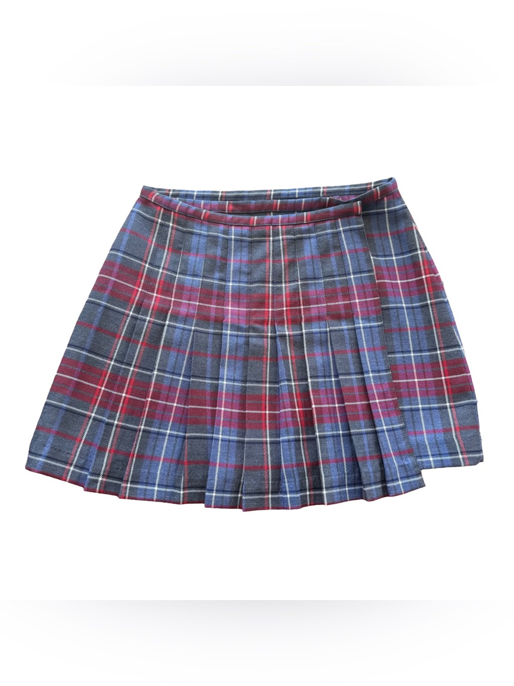 Y2K The Limited Tartan Pleated Preppy Wrap Skirt